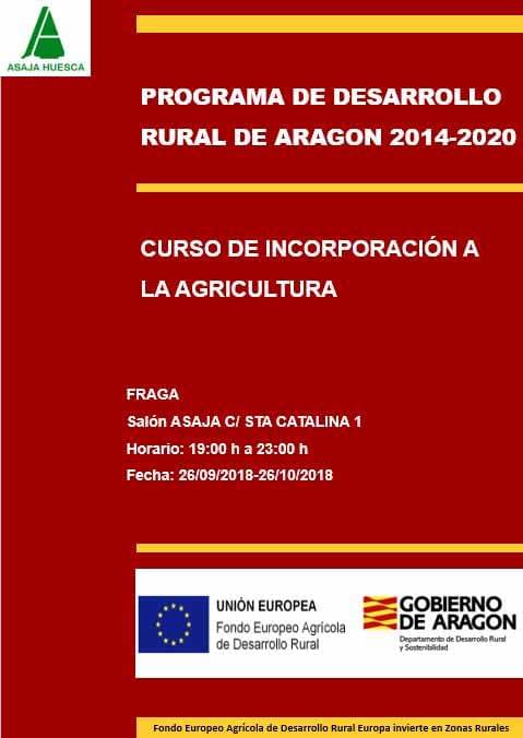 Curso de incorporación a la explotación agropecuaria en Fraga