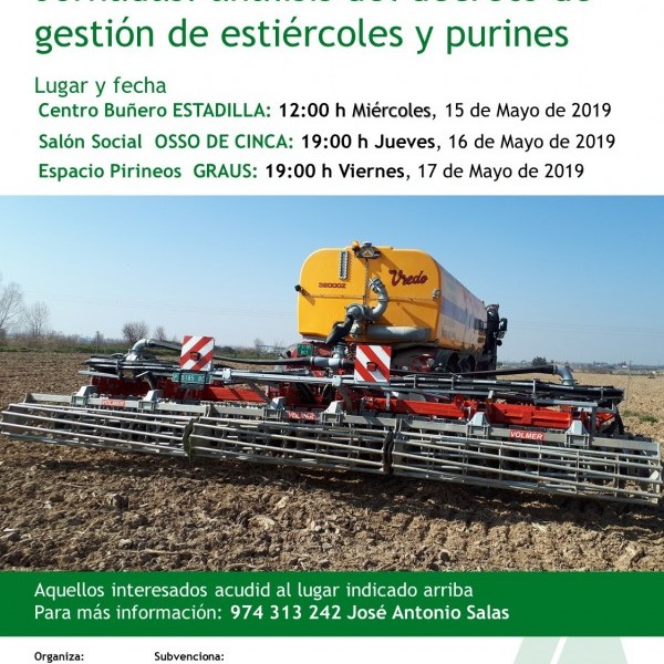 Jornada de análisis del decreto de gestión de estiércoles y purines