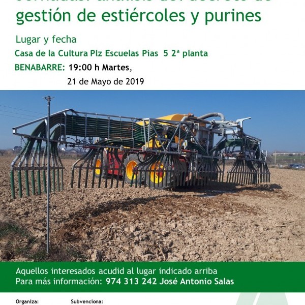 Jornada de análisis del decreto de gestión de estiércoles y purines en Benabarre